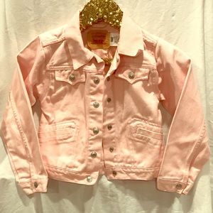 Girls 6x pink denim jean jacket